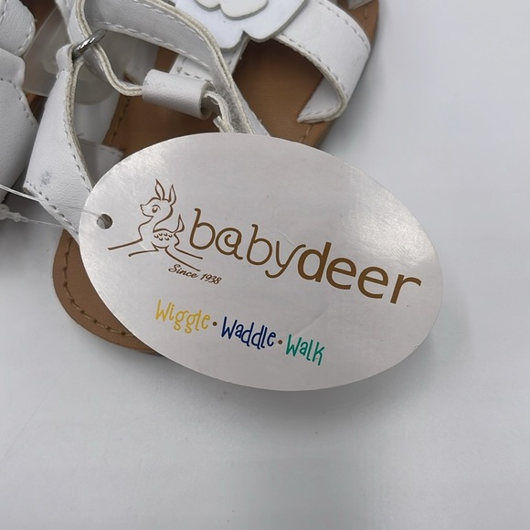 NWT Baby Deer White Sandals – Toddler Size 5 - Picture 6 of 8